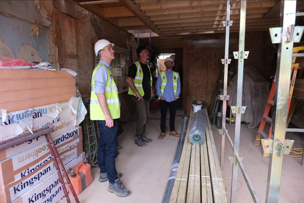 The team inside Prince’s Street during the rebuild