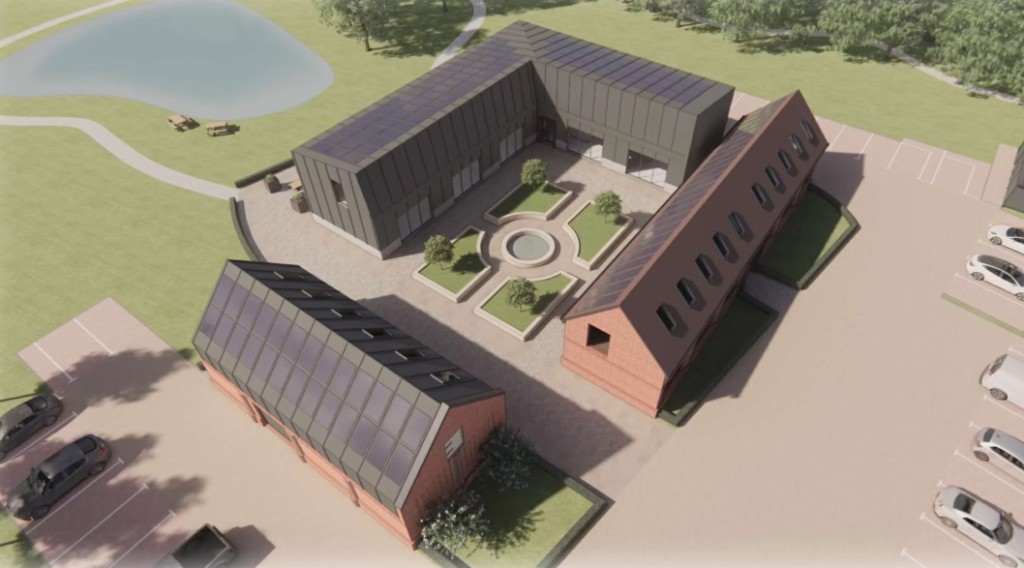 Courtyard view of the proposed Sharmer Farm conversion