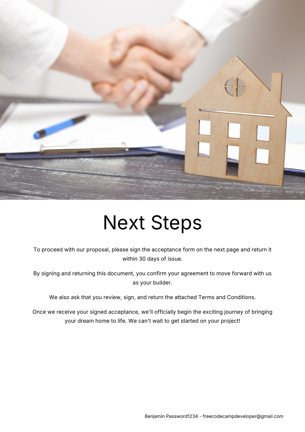 The client agreement page of a TruTrade quote pack