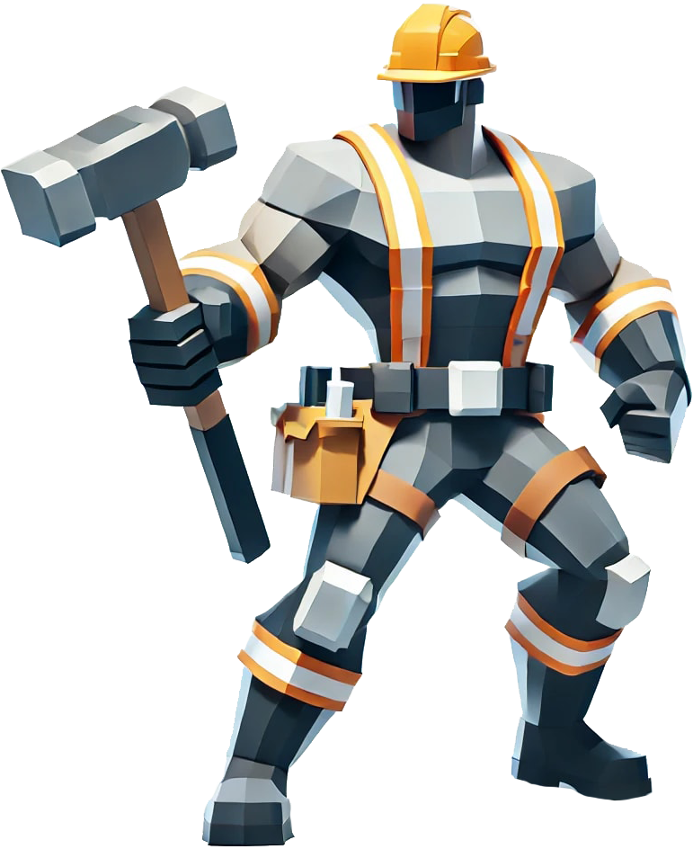 Builder Man with Hammer
