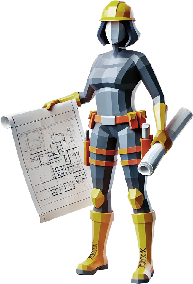 Builder Woman with Plans